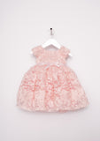 TC3040 Allover 3D Floral Mesh Romantic Tutu Dress with Diaper Cover