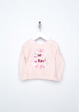 TC1827 2PC Set Dropped Shoulder Long Sleeve T-Shirt with Built-In Tank and Reversible Ruffle Petti Skirt with Lace Trim