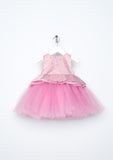TC1700 Brocade Peplum Romantic Tutu Dress