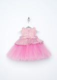 TC1700 Brocade Peplum Romantic Tutu Dress
