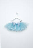 TC2159 3PC Set French Terry Raglan Sleeve Sweatshirt, Short Romantic Tutu Skirt & Metallic Foil Leggings