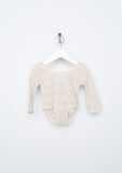 TC1747T 2PC Set Allover Lace Long Sleeve Bodysuit & Ankle Length Romantic Tutu Skirt Set