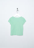 TC1837 2PC Set C/S Short Sleeve Tee & Reversible Eyelet Trim Petti Skirt