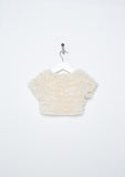 TC2200 2PC Set Cotton Eyelet Tulle Overlay Tutu Dress and Ruffled Bolero
