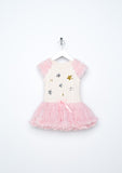 TC2240 Knit Ruffled Sleeve Petti Dress