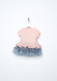 TC2270 Lurex Knit Peplum Tutu Dress