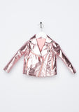 TC3190 Metallic Faux Leather Jacket