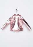 TC3190 Metallic Faux Leather Jacket