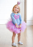 TC1009 2 PC Set Slub Long Sleeve Hoodie and Glitter Classic Tutu Skirt