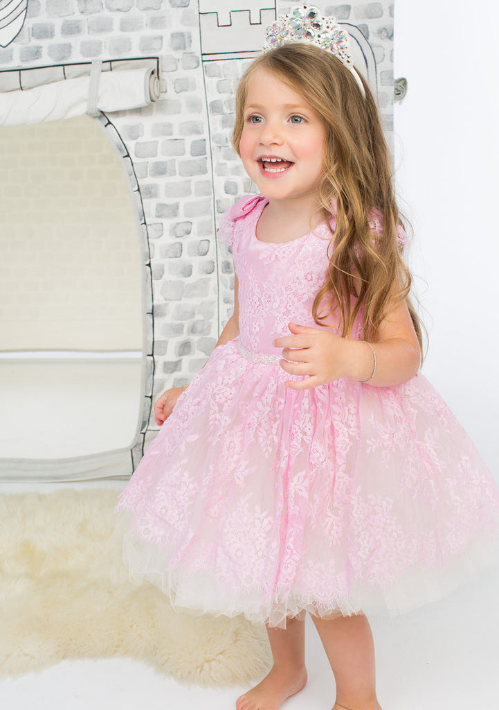 TC1940 Allover Lace Romantic Tutu Dress