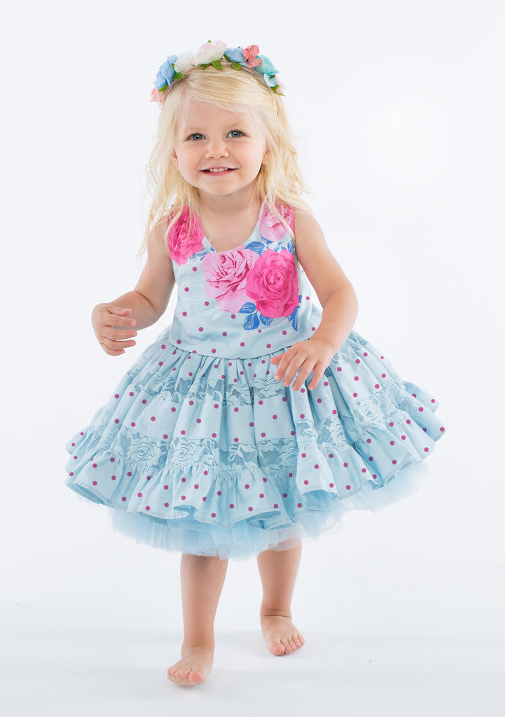 TC2530 Cotton and Lace Inset Petti Dress
