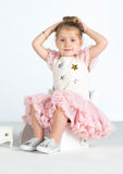 TC2240 Knit Ruffled Sleeve Petti Dress