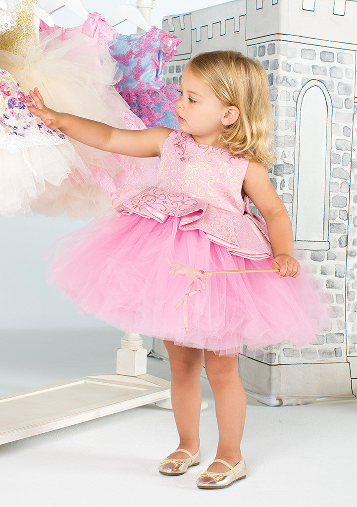 TC1700 Brocade Peplum Romantic Tutu Dress