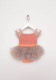 TC3541 Off the Shoulder Dress w/ Ruffle Leggings