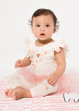 TC 3431 3PC Set Flutter Sleeve Bodysuit w/ Tutu Legging