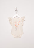 TC 3431 3PC Set Flutter Sleeve Bodysuit w/ Tutu Legging